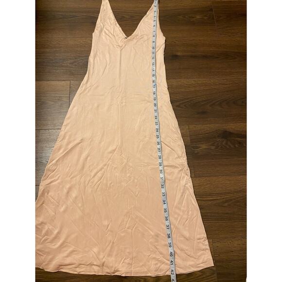 EUC Ralph Lauren Sport V-neck V-back sleeveless dress pinkish-tan sz: S - Picture 5 of 6